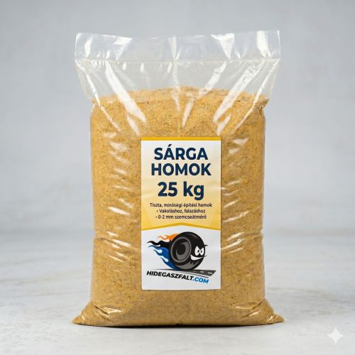 Sárga homok 25kg raklapos